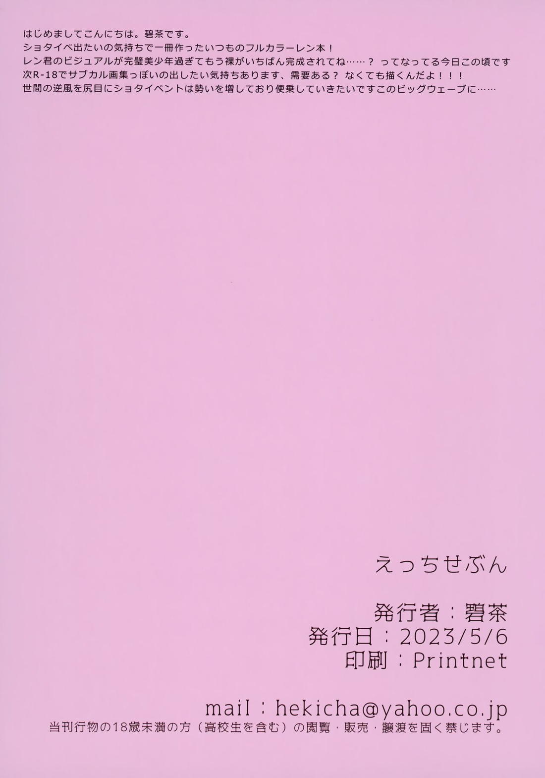 えっちせぶんちょっと生意気なレンくんとらぶらぶえっちする本 14ページ