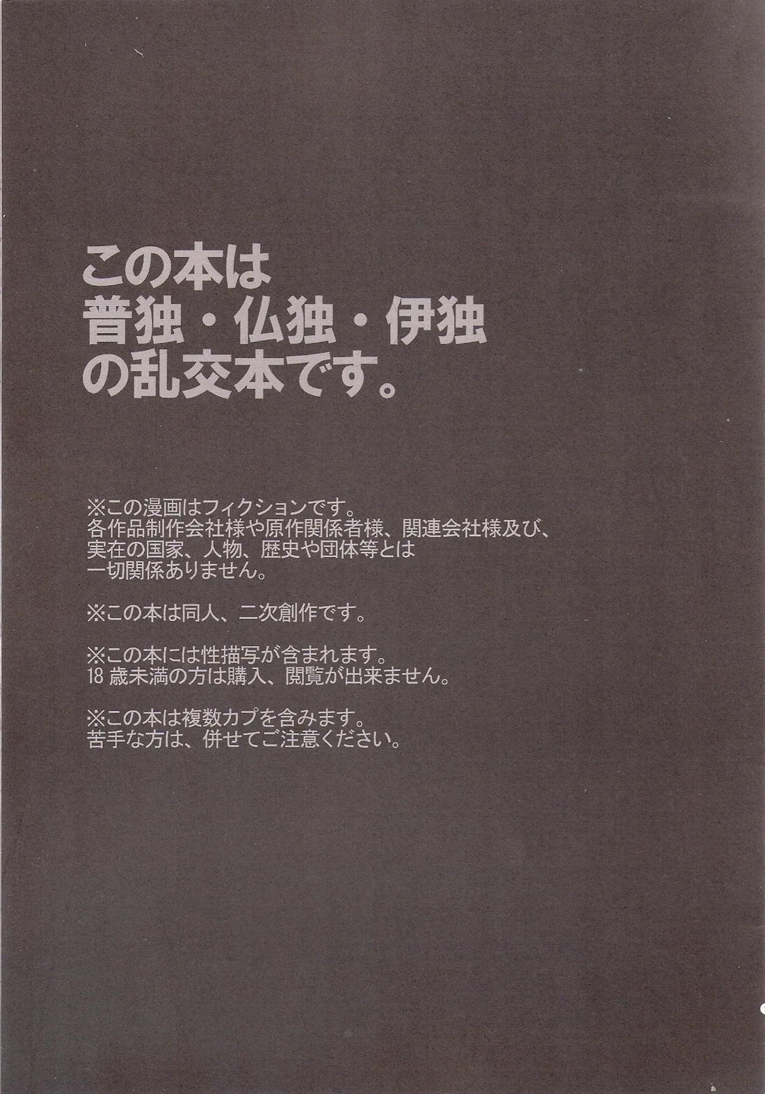 ドイツさんが寄ってたかって攻められる本 3ページ