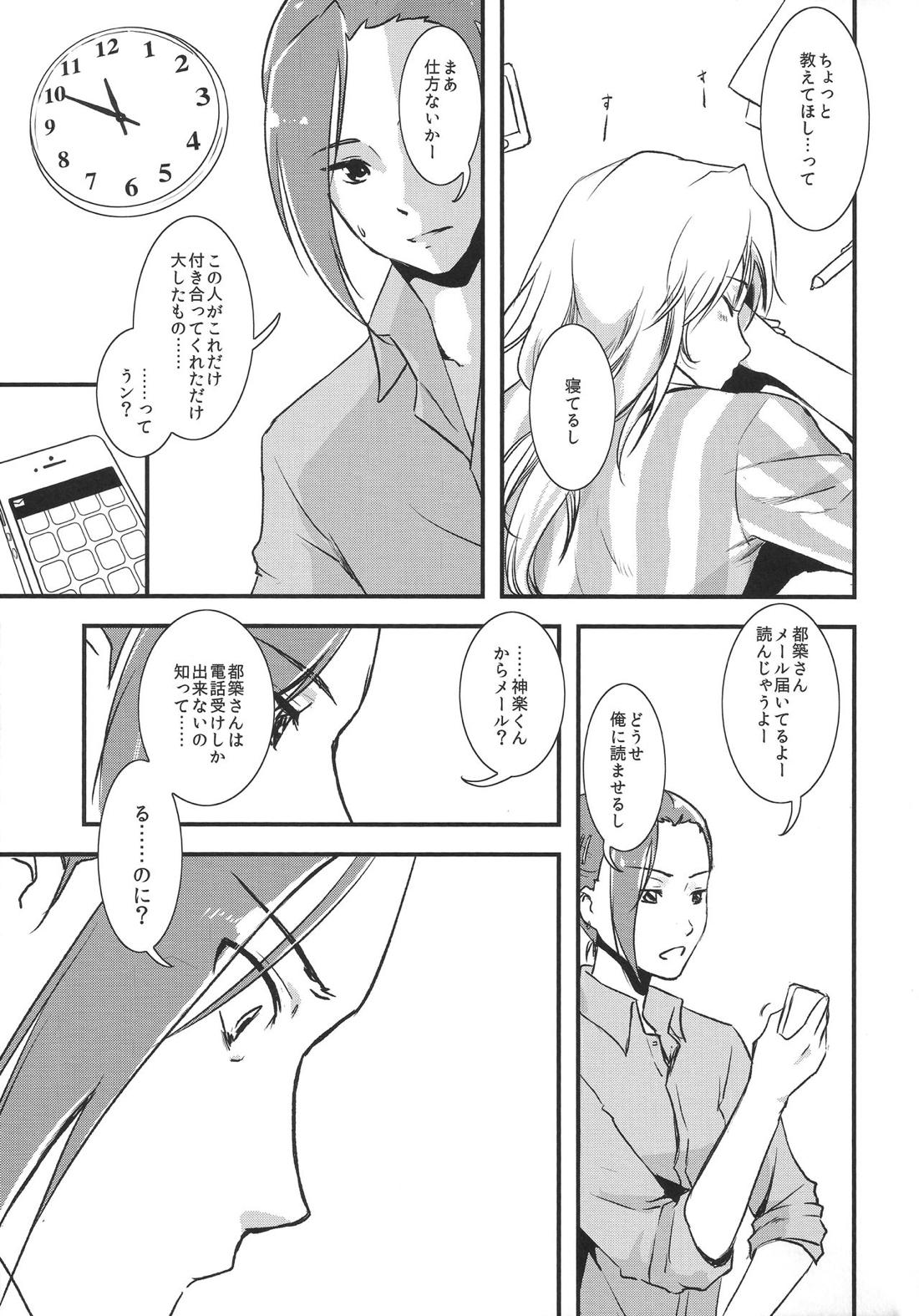都築さんと神楽くんのハラハラ逃避行カーセックス編 8ページ