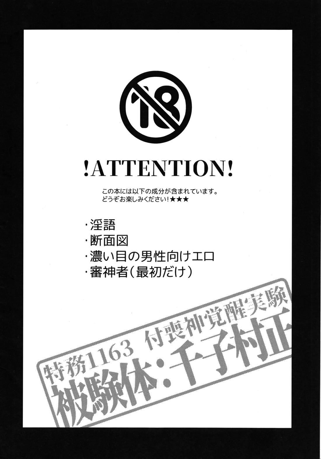 特務1163 付喪神覚醒実験 被験体：千子村正 3ページ