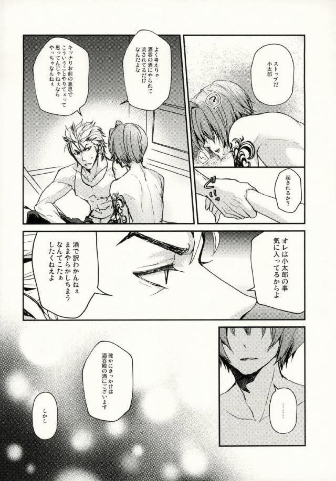 金時が酒呑チャンのお酒でベロンベロンになった小太郎君を介抱する本。 15ページ