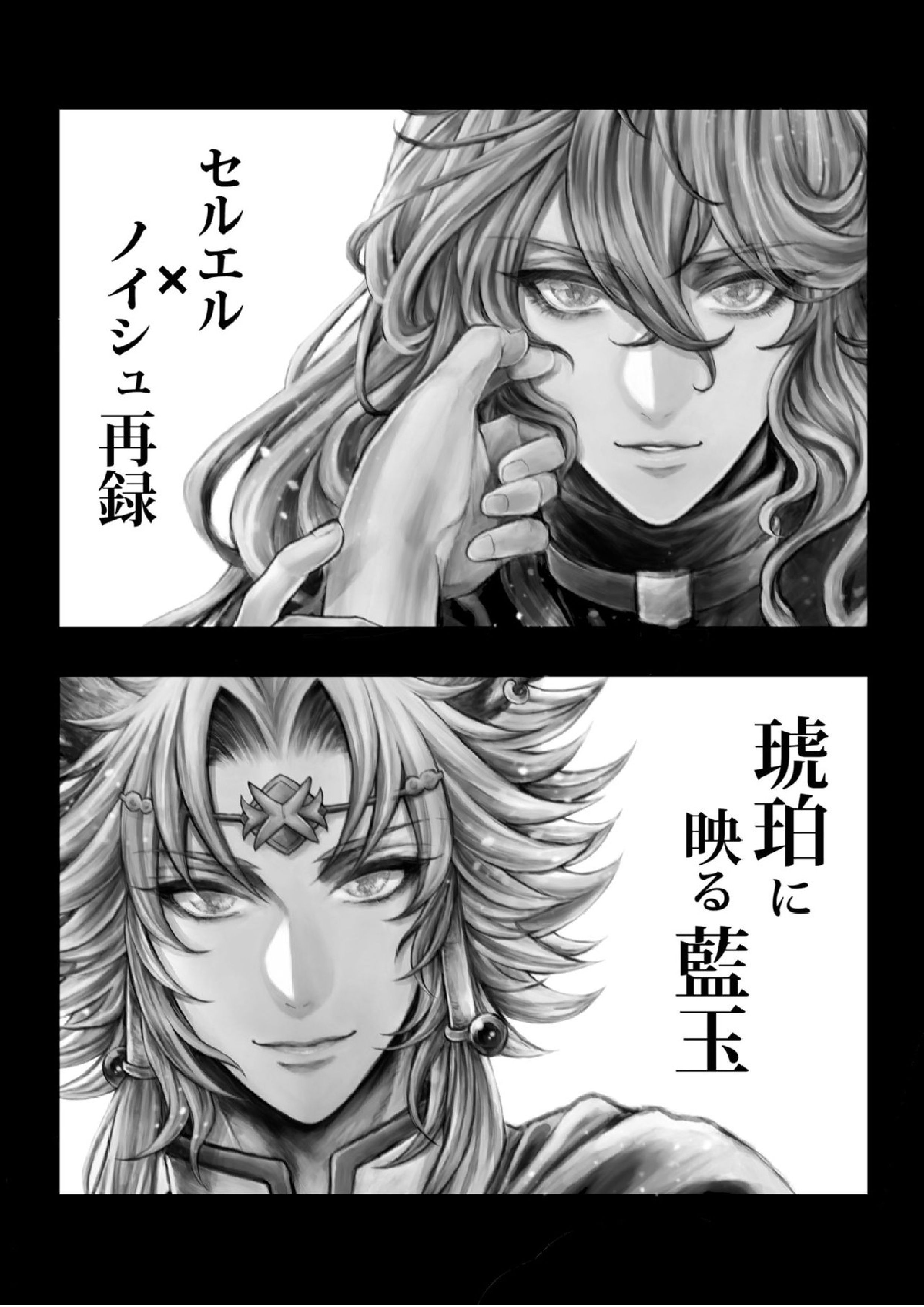 琥珀に映る藍玉 セルエル×ノイシュ再録 3ページ