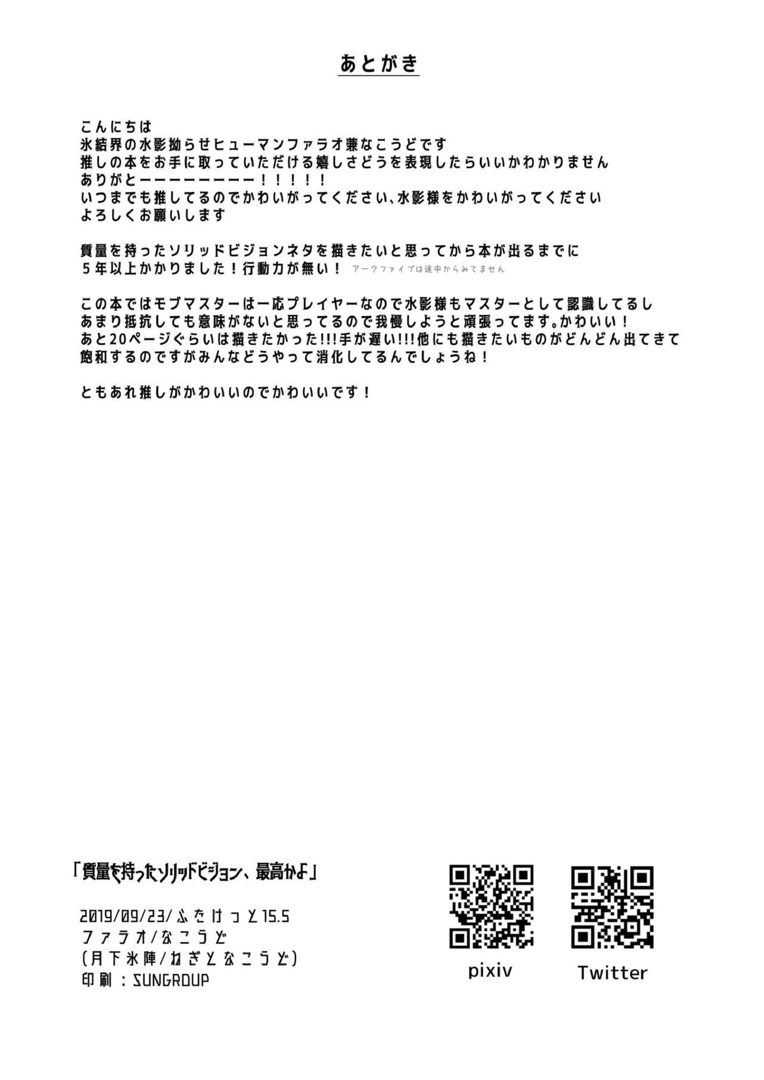 質量を持ったソリッドビジョン、最高かよ 27ページ