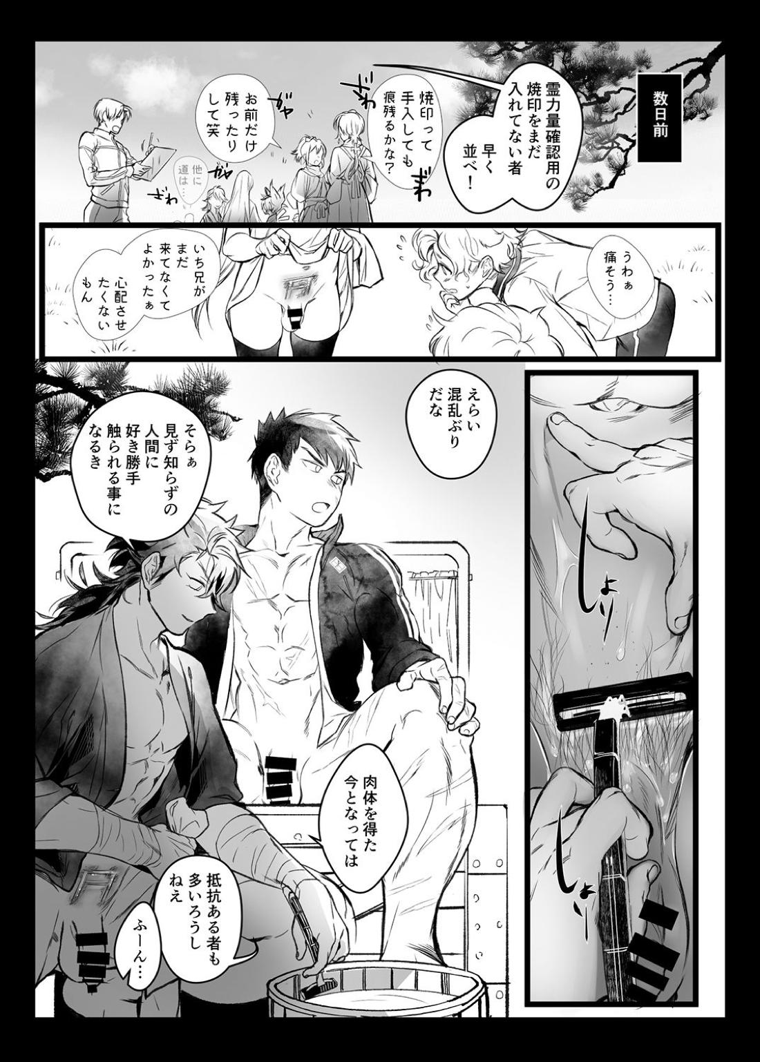 当本丸では霊力源としてヒトの精液を採用しております モブたぬむつ編 10ページ
