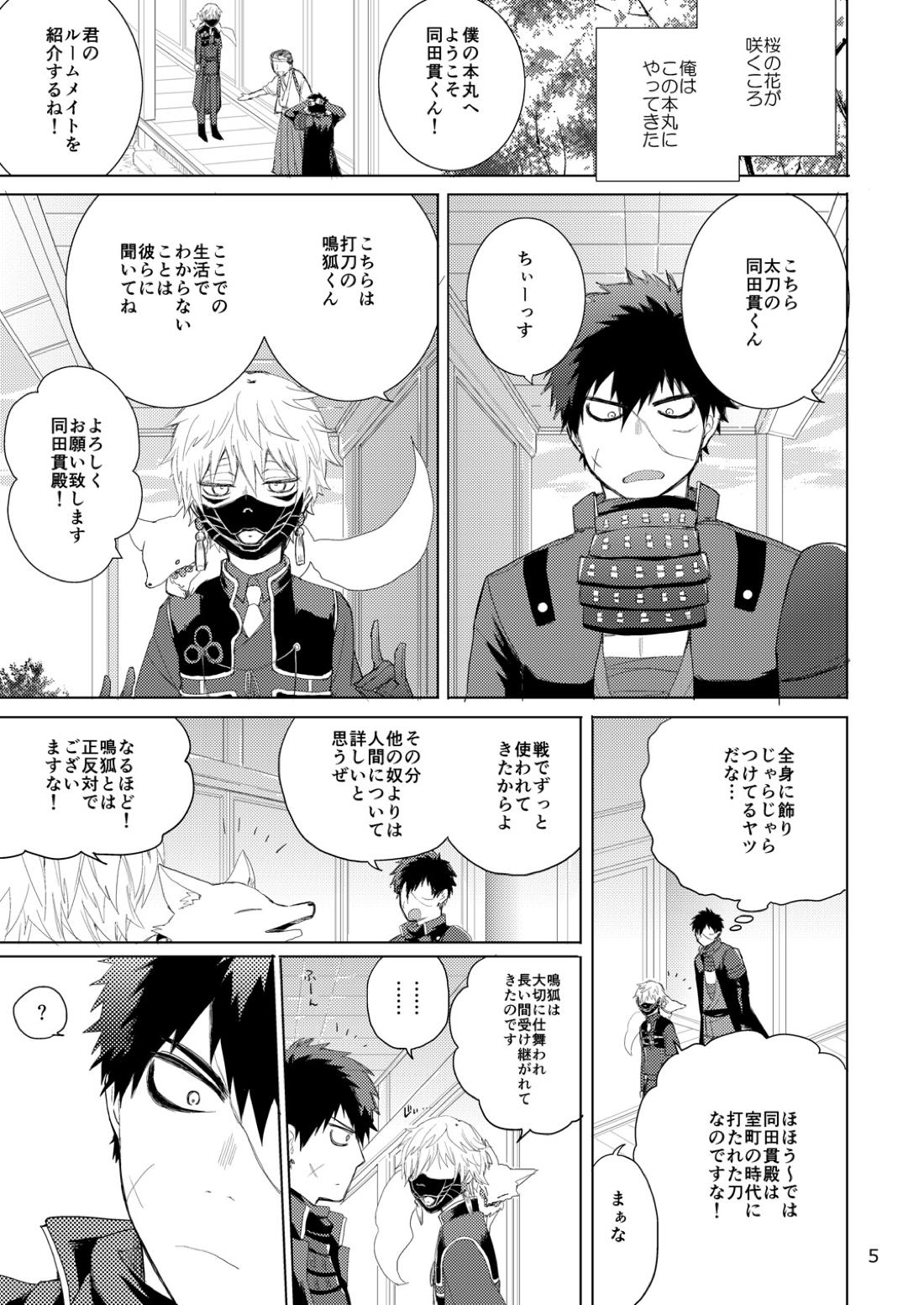 タヌキとキツネのHなお勉強 4ページ