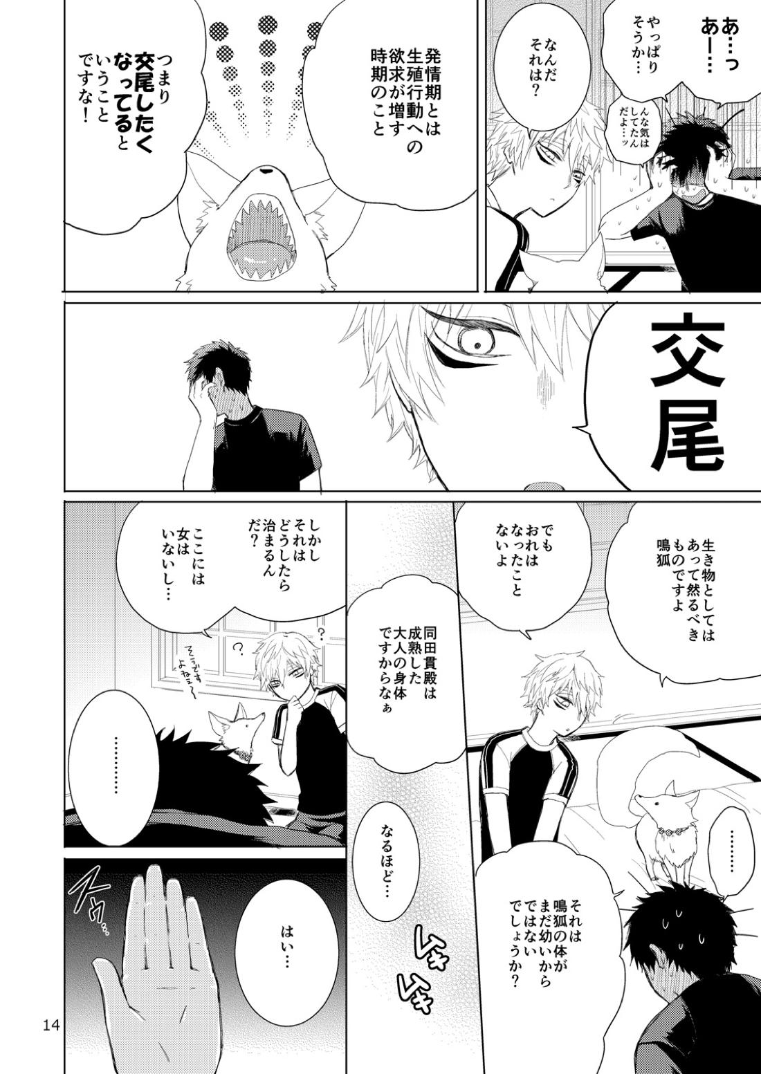 タヌキとキツネのHなお勉強 13ページ